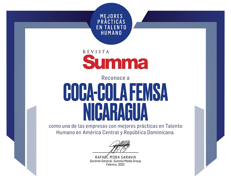 Coca-Cola FEMSA reconocida como Empresa con Mejores Prácticas en Talento Humano