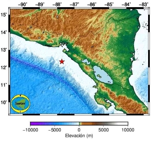 Un sismo de magnitud 5,2 sacude la costa del Pacífico de Nicaragua