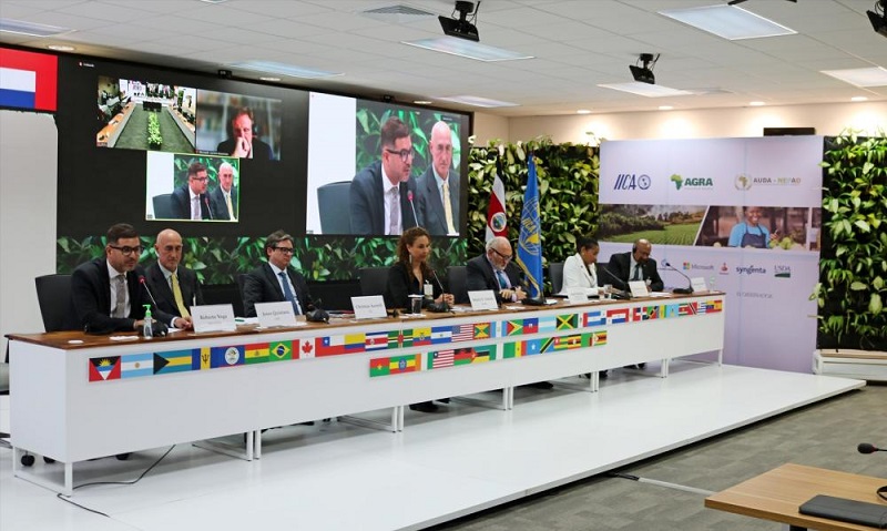 Organismos multilaterales de crédito y sector privado ratifican alianza y trabajo conjunto con el IICA en seguridad alimentaria, sustentabilidad, infraestructura verde, comercio e integración