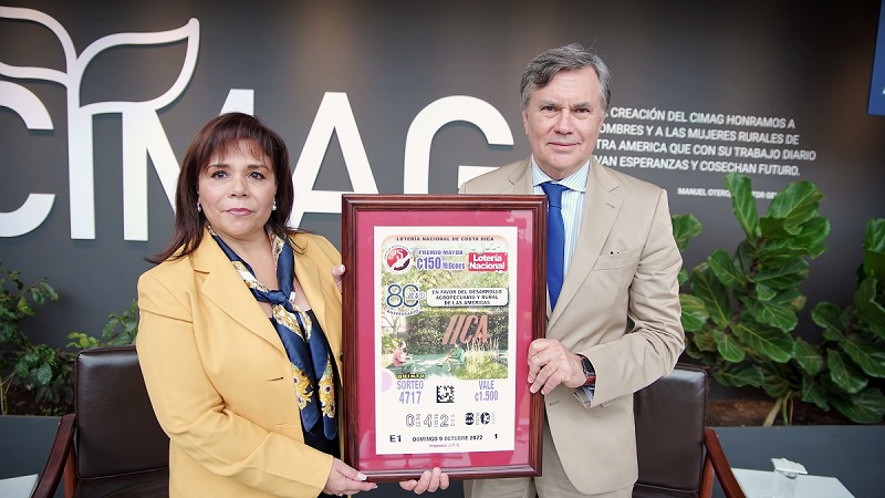 Lotería Nacional de Costa Rica rinde homenaje al IICA por su 80 aniversario