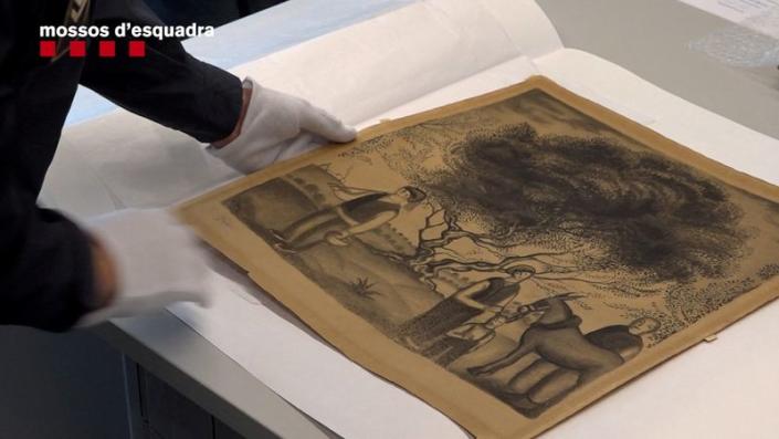 La policía española detiene a ladrones de arte y recupera dibujos de Dalí de hace 100 años