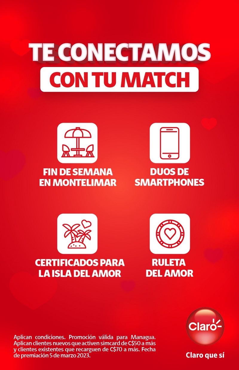 En este febrero, Claro “Te Conecta con tu Match”