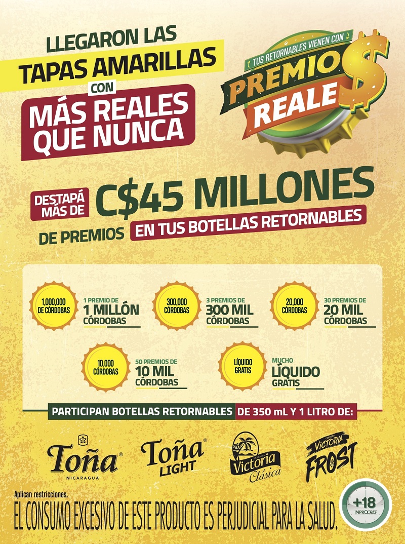 Llegaron los Premios Reales con más de 45 millones de córdobas en premios