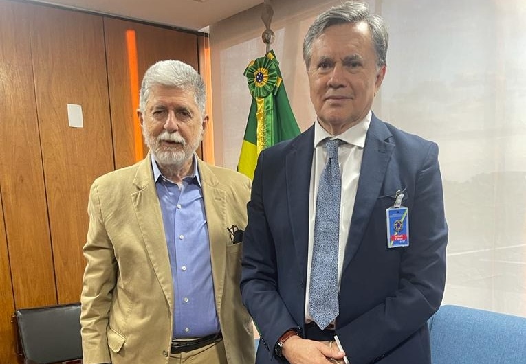 Director General del IICA y Embajador Celso Amorim tratan en Brasilia agenda vinculada a seguridad alimentaria, sostenibilidad y Cooperación Sur-Sur
