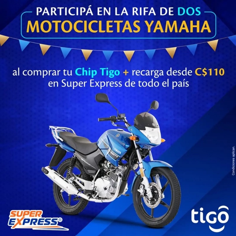 ¡Tigo y Super Express te premian con motocicletas!