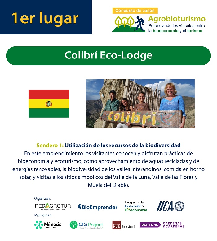 Emprendimiento boliviano ganador de concurso del IICA y socios muestra potencia de vínculo entre turismo y bioeconomía en las Américas