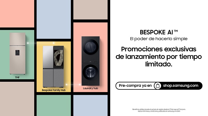BESPOKE AI: ¡Pre ordena ahora la nueva línea de electrodomésticos Samsung y haz simples las cosas en tu hogar!