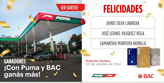 Primeros ganadores de la promoción: Con Puma y BAC Ganás Más