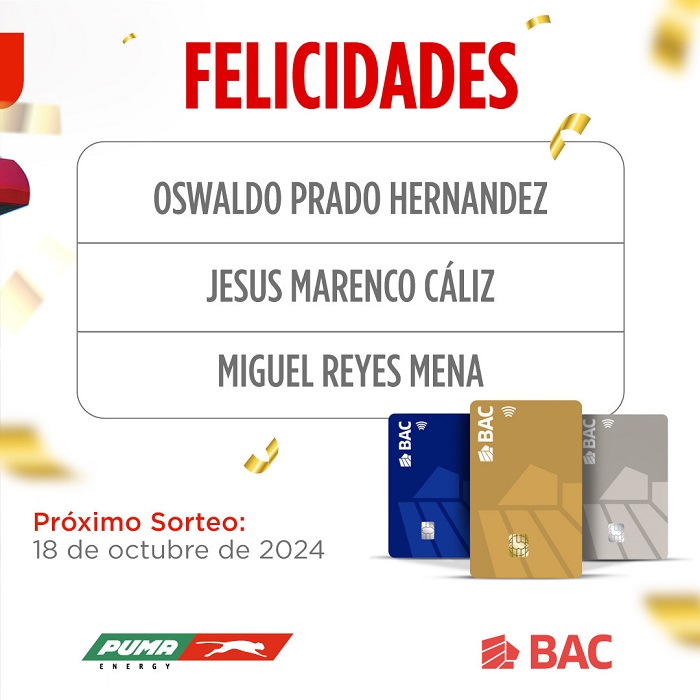 Puma y BAC anuncian a los nuevos ganadores de la promoción «Con Puma y BAC Ganás Más»