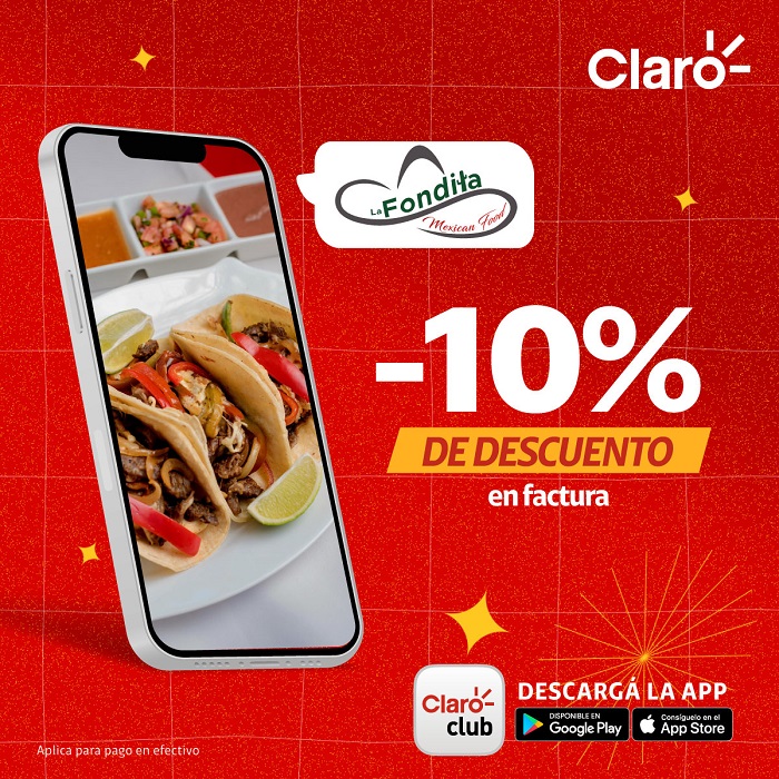 Ahorra en La Fondita Mexican Food con Claro Club