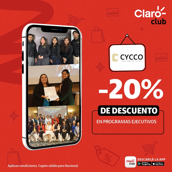 Aprovecha un 20% de descuento en CYCCO con Claro Club