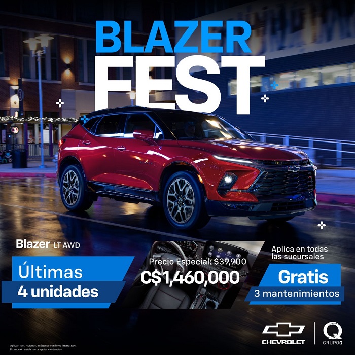 Chevrolet activa el Blazer Fest con precio especial y beneficios exclusivos