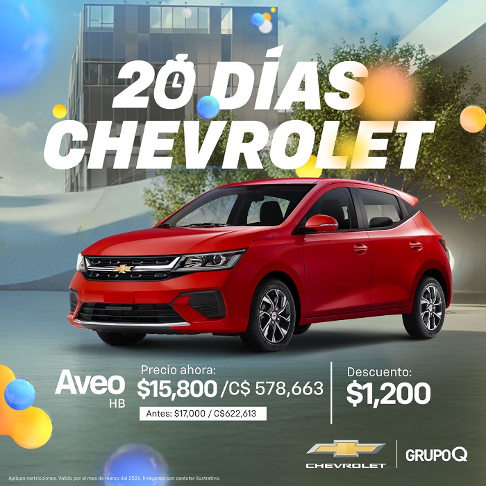 Chevrolet te espera con condiciones especiales durante 20 días
