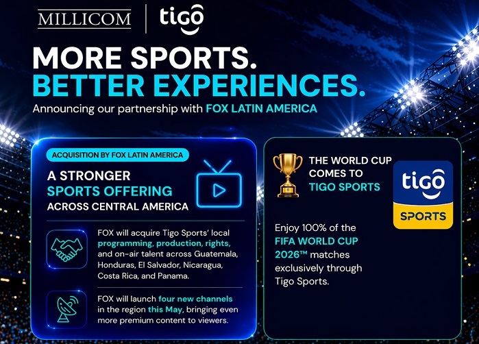 FOX Latin America y Tigo Sports anuncian un acuerdo en Centroamérica para ampliar la oferta de contenidos deportivos